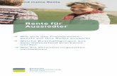 Rente für Aussiedler - ggua-projekt.de · Die Deutsche Rentenversicherung ist der kompetente Ansprechpartner für Versicherte, Rentner und Arbeit ...