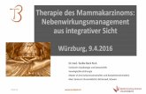 Therapie des Mammakarzinoms: … · Antidepressiva/ Psychopharmaka Biphosphonate RANK-Ligand- Inhibitor Schmerzmittel Sport/Bewegung Vitamin D  Komplementärmedizin