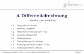 4. Differentialrechnungfbmn.h-da.de/~balogh/uploads/Main/Differentialrechnung.pdf · Differentialrechnung Literatur: [SH, Kapitel 6] ... Woher kommt die Notation? "Differentialquotient