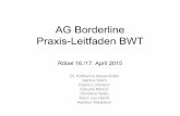 AG Borderline Praxis-Leitfaden BWT - forschung-bw.de · AG Borderline Praxis-Leitfaden BWT Röbel 16./17. April 2015 Dr. Katharina Alexandridis Sabine Diehl Paavo Lohmann Claudia