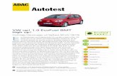 Autotest - ADAC: Allgemeiner Deutscher Automobil-Club · Autotest VW up! 1.0 EcoFuel BMT high up! Fünftüriger Kleinstwagen mit Steilheck (50 kW / 68 PS) in Kleinstwagen mit Erdgasantrieb?