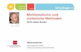 Mathematische und statistische Methodenmethodenlehre.sowi.uni-mainz.de/.../Statistik/2016_10_28_VL.pdf · Datentransformation Deskriptive Auswertung Darstellung & Visualisierung Kennwertberechnung