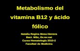 Metabolismo del vitamina B12 y ácido fólico - Medicinamedicina.udea.edu.co/emd/hematologia/clases/Met -vitB12-acfolico... · Metabolismo del vitamina B12 y ácido fólico Natalia
