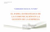 Comunicacion en la Empresa Orencio Lopez - … Orencio... · Jornada AESMAS2009 Santander InnvaSalud Consultoría Sanitaria EL PAPEL ESTRATÉGICO DE LA COMUNICACIÓN EN LA GESTIÓN