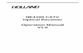 NE1100 CATV Optical Receiver Operation Manual V1 · NE1100A2 CATV Optical Receiver Operation Manual 2 ... Color Red Green Green Yellow Green Red Green Green Light ON Power On Optical