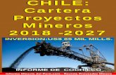 CHILE: Cartera Proyectos Mineros 2018 -2027 · tencial y los más propensos a verse afectados por cambios en las condiciones de mercado, corresponden a 19 iniciativas valoradas en