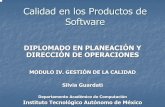Calidad de Software - allman.rhon.itam.mxallman.rhon.itam.mx/~oromero/Calidad_en_el_software_SGuardati.pdf · Aseguramiento de la calidad del software (2) El aseguramiento de la calidad