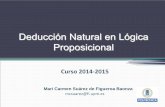 Deducción Natural en Lógica Proposicional (… · Sistemas Formales (I) El análisis de la ... Un Sistema Formal para la Lógica Proposicional (I) ... A y B, que no son símbolos