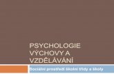 Psychologie výchovy a vzdělávání - is.muni.cz · Jak to tedy je? Konkrétní lověk v sociálním prostředí (mikro – mezo – makro) Jeho vnímání tohoto prostředí (Lewin,