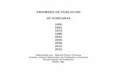 PIRAMIDES DE POBLACION - Salud Pública 101 · piramide de poblacion de honduras, 1950 ... 59 44554 46666 91220 1,05 1,10 2,15 60 ... 69 27125 28037 55162 0,64 0,66 1,30 70 - 74 17645