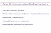 Concepto y funciones biológicas Monosacáridos: …a... · (cetosa) D-gliceraldehído (aldosa) DD -- gliceraldehgliceraldeh íídodo DD -- eritrosaeritrosa DD -- ribosaribosa ...