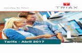 Tarifa - Abril 2017 - promodatos.com · 3/52 Triax Multimedia: Fabrica y distribuye equipos para recibir, procesar y dis-tribuir señales TV, radio y datos. TRIAX, es líder de la