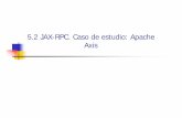 5.2 JAX-RPC. Caso de estudio: Apache Axis - tic.udc.esfbellas/teaching/adoo-2001-2002/Tema5Apart... · Caso de estudio: Apache Axis. Introducción (1) n WSDL n Lenguaje (aplicación