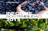 2013 - Camposol · Acerca de este reporte En este quinto informe de sostenibilidad co-municamos los asuntos más importantes de la gestión integral de Camposol durante el