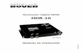 Modulador Digital HDMI HDR-10 - sateliterover.comsateliterover.com/pdf/87072-mu-modulador-hdmi-v1605.pdf · El equipo incorpora un decodificador HDMI y un modulador DVB-T de alta