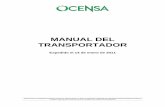 MANUAL DEL TRANSPORTADOR - ocensa.com.co DEL TRANSPOR… · transporte del petróleo extra pesado en operación permanente. 10 29 de ... transporte de Crudo prevista para el Oleoducto