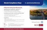 Hlavné témy konferencie - Slovak Compliance Circle€¦ · Quentin Crossley KPMG Slovensko Pozadie iniciatívy Iniciatíva Slovak Compliance Circle vznikla ako reakcia na tendenciu