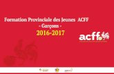 Formation Provinciale des Jeunes ACFF - Garçons - … · • La FPJ est la base de la pyramide de détection de talents pour les écoles du FEE et des équipes nationales de jeunes