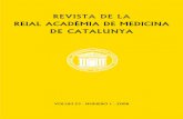 REVISTA DE LA REIAL ACADÈMIA DE MEDICINA DE …ramc.cat/wp-content/uploads/2016/07/RAMC_2008_23_1.pdf · Revista de la Reial Acadèmia de Medicina de Catalunya - Volum 23, número