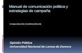 Manual de comunicación política y estrategias de campaña · Campaña electoral Es un conjunto de acciones de comunicación para influir en los públicos, en sus creencias o comportamientos
