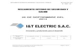 REGLAMENTO INTERNO DE SEGURIDAD Y SALUD Reglamento SST.pdf · REGLAMENTO INTERNO DE SEGURIDAD Y SALUD EN EL TRABAJO I&T ELECTRIC SAC Este Documento es propiedad de I&T ELECTRIC SAC