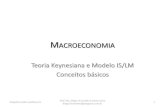 MACROECONOMIA - Prof. Diego Fernandes · Teoria Keynesiana e Modelo IS/LM Conceitos básicos ... •De posse disto vamos avaliar a Teoria da Determinação do Equilíbrio da Renda