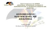 AGRONEGÓCIO SUSTENTÁVEL NA AMAZÔNIA - … · agronegÓcio sustentÁvel na xlvi congresso da sober amazÔnia, mudanÇas globais e agronegÓcios: o desenvolvimento em questÃo amazÔnia