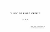 CURSO DE FIBRA ÓPTICA - netinforio.com.br DE FIBRA... · PROGRAMA Vantagens e desvantagens das fibras ópticas – Sistema de comunicação por fibra óptica – Funcionamento da