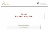 Tema 5 Introducción a UML · ... (Lenguaje unificado de modelado) Mitos sobre UML UML es un lenguaje de programación Aprender UML es aprender el paradigma de objetos. ... versión