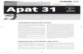 APAT 31 (1) - atinneus.comatinneus.com/media/imagenes/INFORMACION Y APOYO/Boletines AP… · decir, como si hubierámos hecho un juramento a APAT ... APAT cuenta con la ayuda del