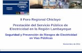II Foro Regional Chiclayo Prestación del Servicio … · Cruce de redes eléctricas con cables telefónicos, están en contacto. Esquina de Arnaldo Marquez con Jr. ... Estructura