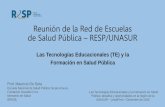 Reunión de la Red de Escuelas de Salud Pública - … · Reunión de la Red de Escuelas de Salud Pública –RESP/UNASUR Las Tecnologías Educacionales (TE) y la ... con el objetivo