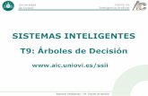 T : Árboles de Decisión - aic.uniovi.esaic.uniovi.es/ssii/SSII-T9-ArbolesDeDecision.pdf · Centro de Inteligencia Artificial Universidad de Oviedo Sistemas Inteligentes - T9: Árboles