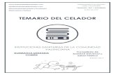 TEMARIO DEL CELADOR · TEMARIO DEL CELADOR INSTITUCIONES SANITARIAS DE LA COMUNIDAD VALENCIANA  info@todoslostestdelcelador.com @todoslostestdelcelador (Facebook)