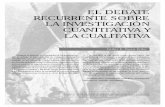 EL DEBATE RECURRENTE SOBRE LA INVESTIGACIÓN LA CUALITATIVAnomadas.ucentral.edu.co/nomadas/pdf/nomadas_18/18... · 28 NÓMADAS EL DEBATE RECURRENTE SOBRE LA INVESTIGACIÓN CUANTITATIVA