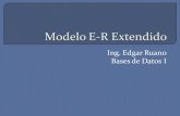 Modelo E-R Extendido - eruano.files.wordpress.com · superclases son heredados por las subclases. Atributos y relaciones de superclase aplican para todas las subclases. Atributos