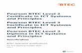 Pearson BTEC Level 2 Pearson BTEC Level 3 Certificate … · Pearson BTEC Level 2 Certificate in ICT Systems and Principles Pearson BTEC Level 3 Certificate in ICT Systems and Principles