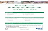 BREF Industries de traitement des déchets - vendee.gouv.fr · de traitement des déchets ... et de l’instrumentation (diagramme PID, ... de surveillance de l’environnement ;