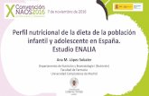 Perfil nutricional de la dieta de la población infantil y ... · ─Recetas estándar ─Pesos y medidas caseras •Datos antropométricos •Actividad física adaptable