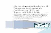 Metodologías utilizadas en el Programa Gubernamental de …€¦ · PAF Plan de Agricultura Familiar (El Salvador) PAFFEC Programa de Agricultura Familiar para el Fortalecimiento