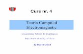 curs 4 romana - users.utcluj.rousers.utcluj.ro/~lcret/Curs Electrotehnica (ro)/curs_4_romana.pdf · exprimata prin intermediul vectorilor din magnetostatica astfel: Campuri magnetostatice