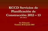 KCCD Servicios de Planificación de Construcción 2012 …202012-13%20Bond... · Reemplazo de Tanque Calentador del Gimnasio $ 24,600 $ 500 SRID/Campus 60% 0.00% Liquidación en curso