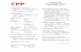 Esmalte Poliuretano CPP - QROMA · 2016-10-19 · ESMALTE POLIURETANO a base de poliuretano alifático DESCRIPCION Y VENTAJAS Esmalte de muy alto brillo y retención de color. Buena