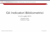 Gli Indicatori Bibliometrici - polodiscienze.cab.unipd.itpolodiscienze.cab.unipd.it/system/files/seminario_polo... · Seminario Gli indicatori bibliometrici 2 e 9 luglio 2013 ...