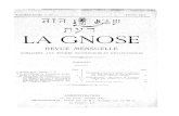 HR JJ^ILL.) • NYI' • LA GNOSE - iapsop.com · Troisi&me Annee.— N« x. , Janvie 1912. r HR JJ^ILL.) • NYI' • LA GNOSE • - • j • , • REVUE MENSUELLE CONSACREE AU