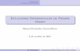 Ecuaciones Diferenciales de Primer Orden - Iniciomatematicas.unex.es/~ghierro/ed-2011-2012/ed-2011-12-cap1-present... · Soluciones Integraci on elemental Ecuaciones Diferenciales