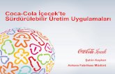Coca-Cola İçecek’te Sürdürülebilir Üretim Uygulamaları · –ISO 22000 Gıda Güvenliği Yönetim Sistemi ... •2012 yılında tüm TR CCI Fabrikaları TCCC & WWF işbirliği
