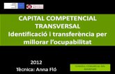 CAPITAL COMPETENCIAL TRANSVERSAL … · Identificació Relació Afrontament Identificació de les pròpies capacitats Disposició a l’aprenentatge Situar-se en el context laboral