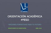 DEPARTAMENTO DE ORIENTACIÓN ABRIL 2018 …ieslalaboral.larioja.edu.es/wp-content/uploads/2018/04/CHARLA... · EL BACHILLERATO LOMCE CARACTERÍSTICAS •Se accede con el título de