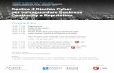 Gestire il Rischio Cyber per salvaguardare Business ... · Forense; nel 2010 si certiﬁca OSSTMM Professional Security Tester presso Institute for Security and Open Methodologies